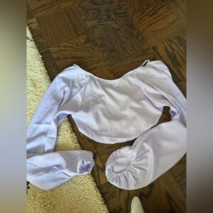 WeWoreWhat Light Purple Crop Top